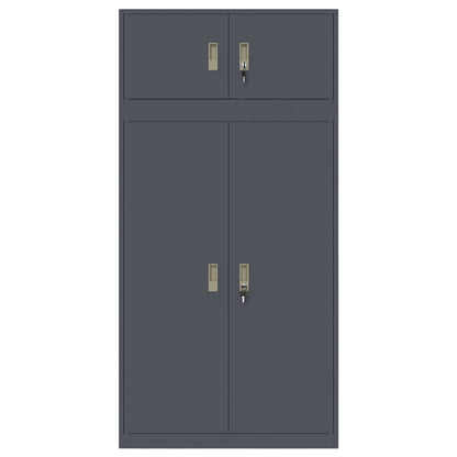 Opbergkast 2 st Antraciet 90 x 40 x 180 cm Staal Vergrendelbaar