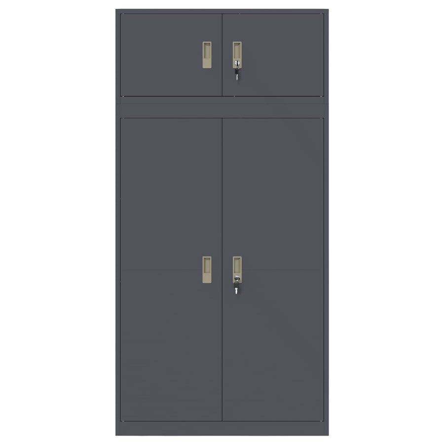 Opbergkast 2 st Antraciet 90 x 40 x 180 cm Staal Vergrendelbaar
