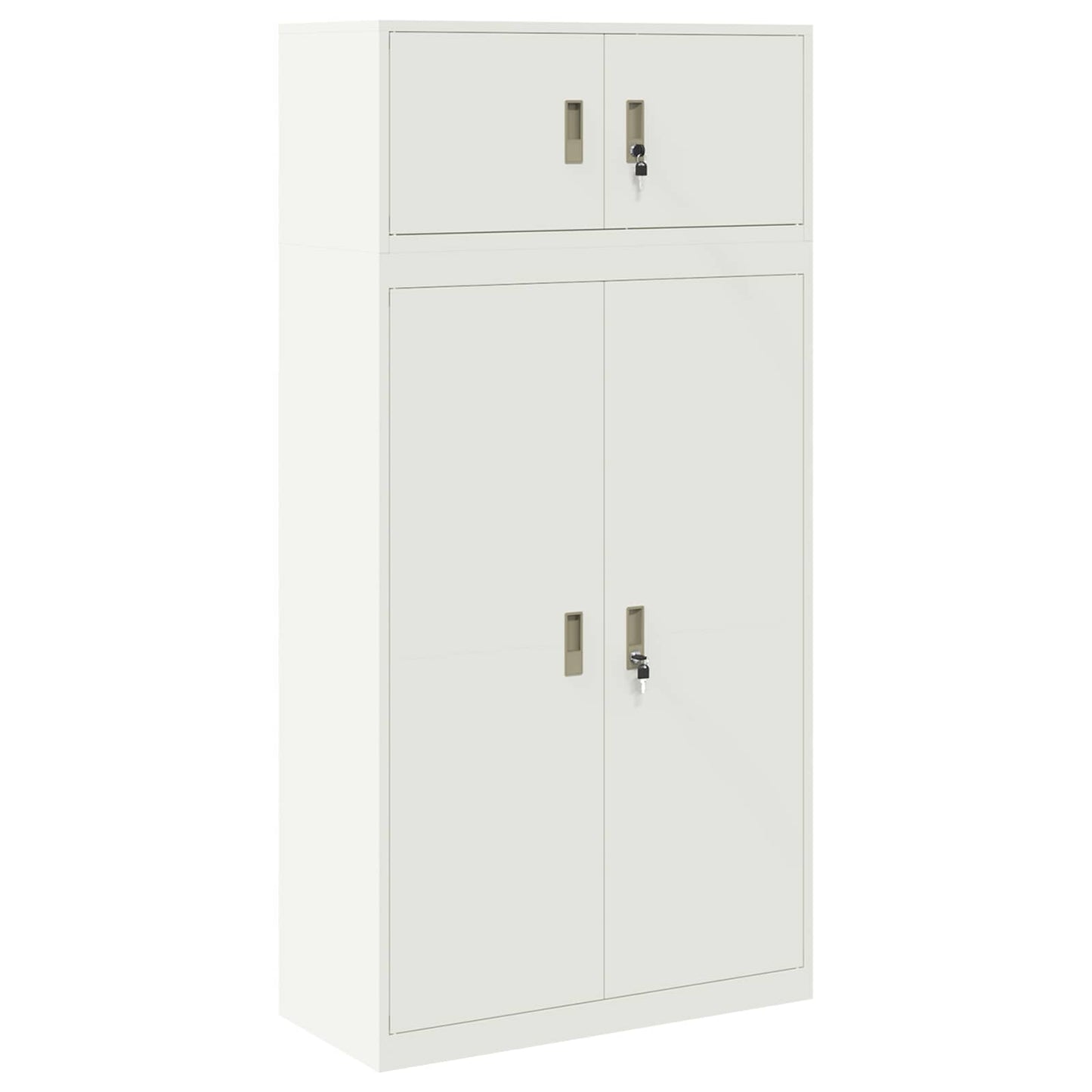 Opbergkast 2 st Wit 90 x 40 x 180 cm Staal Vergrendelbaar