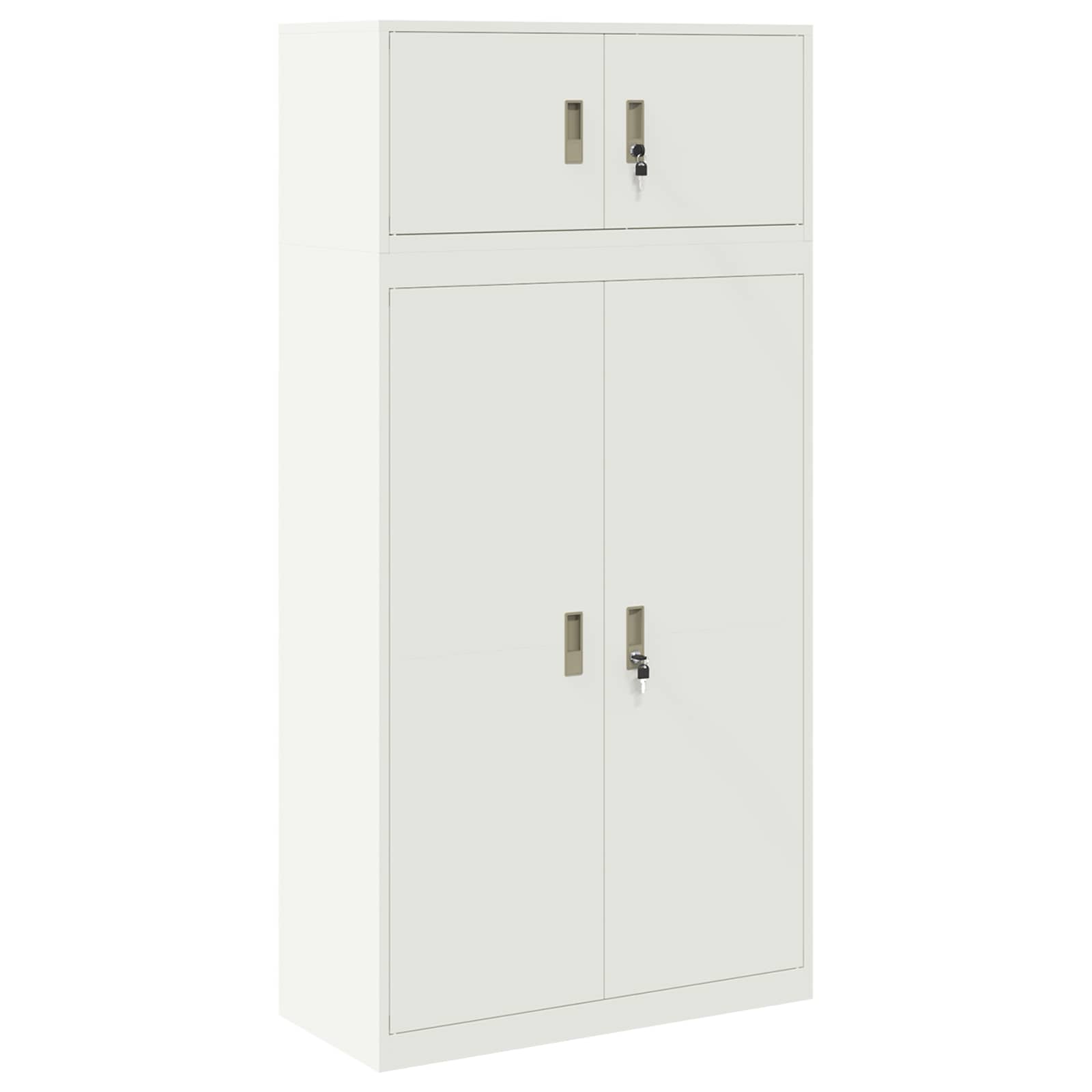Opbergkast 2 st Wit 90 x 40 x 180 cm Staal Vergrendelbaar
