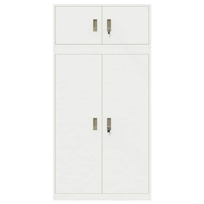 Opbergkast 2 st Wit 90 x 40 x 180 cm Staal Vergrendelbaar