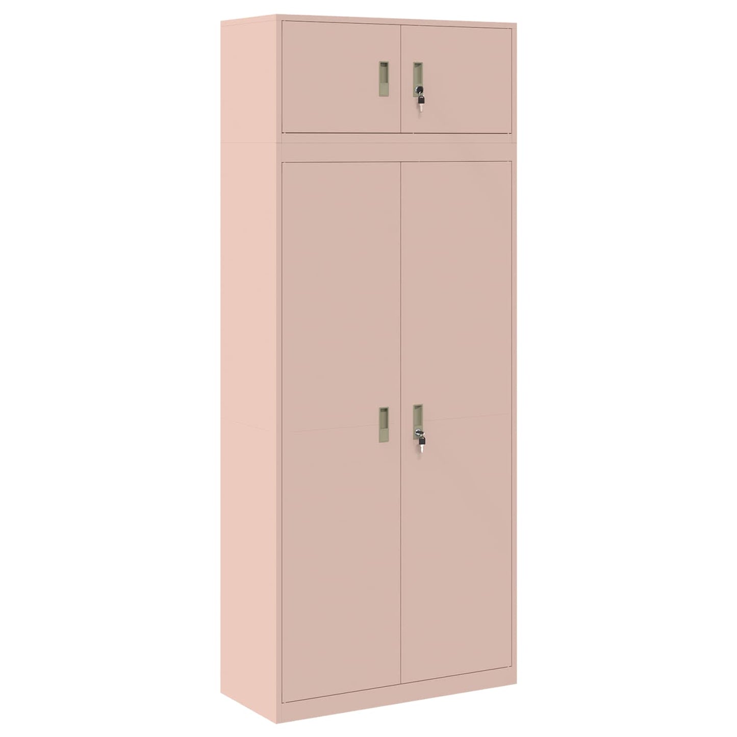Opbergkast 2 st Roze 90 x 40 x 220 cm Staal Vergrendelbaar