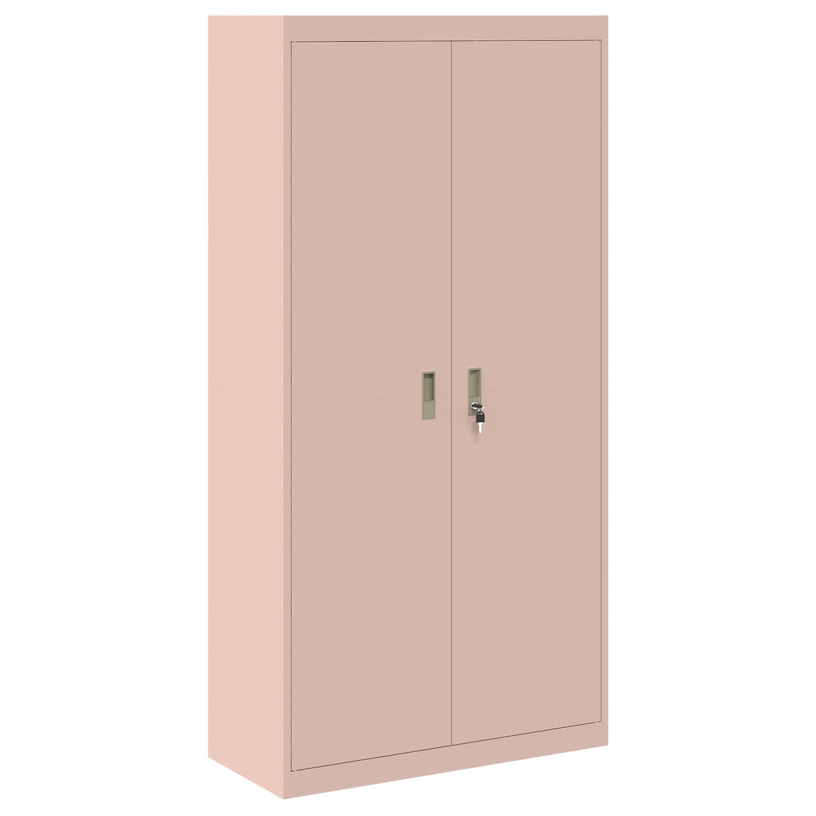 Opbergkast 2 st Roze 90 x 40 x 220 cm Staal Vergrendelbaar