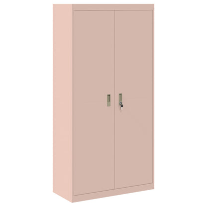 Opbergkast 2 st Roze 90 x 40 x 220 cm Staal Vergrendelbaar