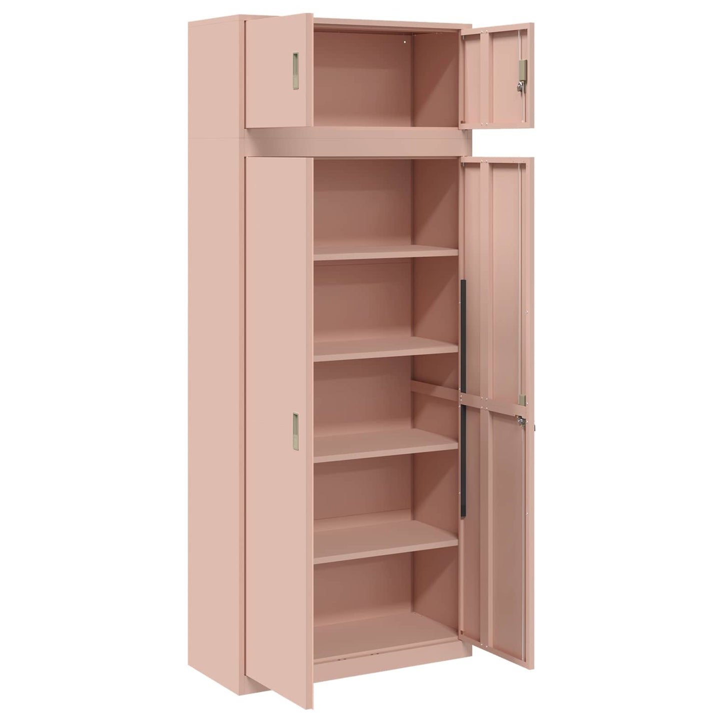 Opbergkast 2 st Roze 90 x 40 x 220 cm Staal Vergrendelbaar