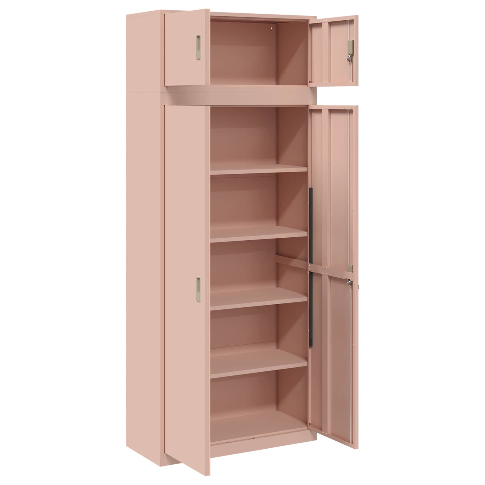 Opbergkast 2 st Roze 90 x 40 x 220 cm Staal Vergrendelbaar