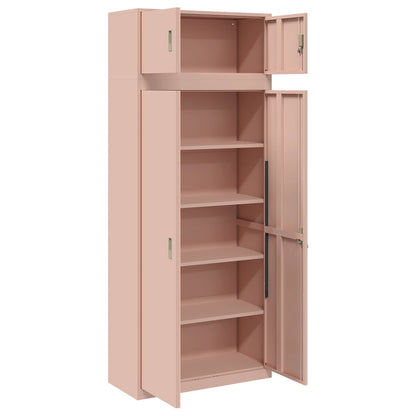 Opbergkast 2 st Roze 90 x 40 x 220 cm Staal Vergrendelbaar