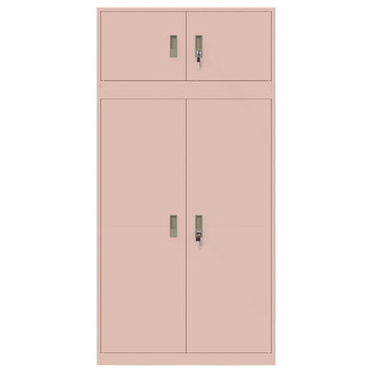 Opbergkast 2 st Roze 90 x 40 x 220 cm Staal Vergrendelbaar