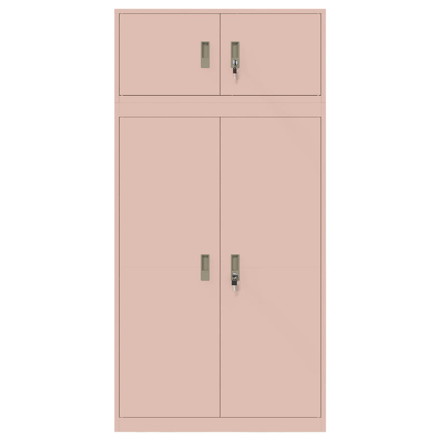 Opbergkast 2 st Roze 90 x 40 x 220 cm Staal Vergrendelbaar