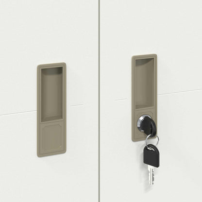 Opbergkast 2 st Wit 90 x 40 x 220 cm Staal Vergrendelbaar