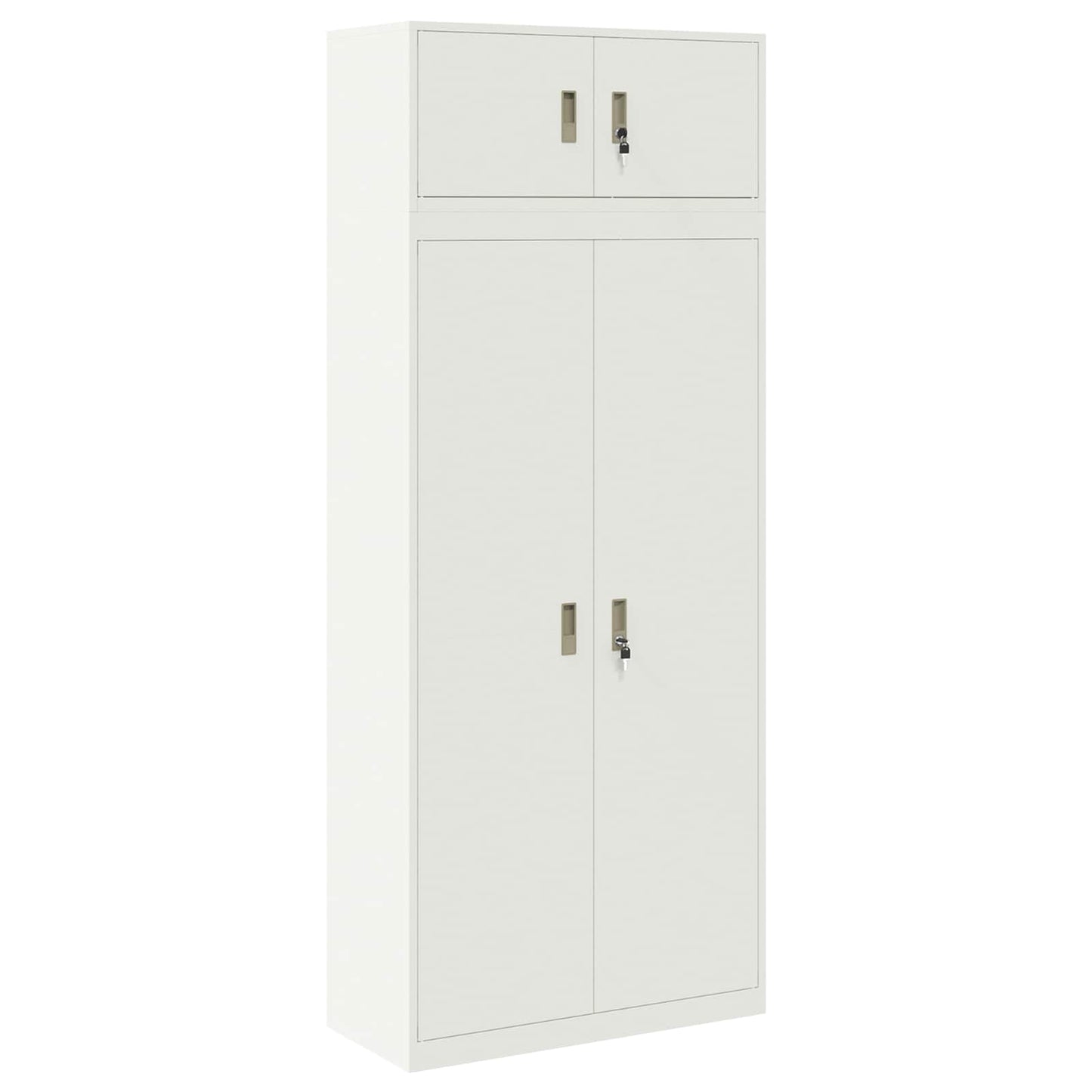 Opbergkast 2 st Wit 90 x 40 x 220 cm Staal Vergrendelbaar