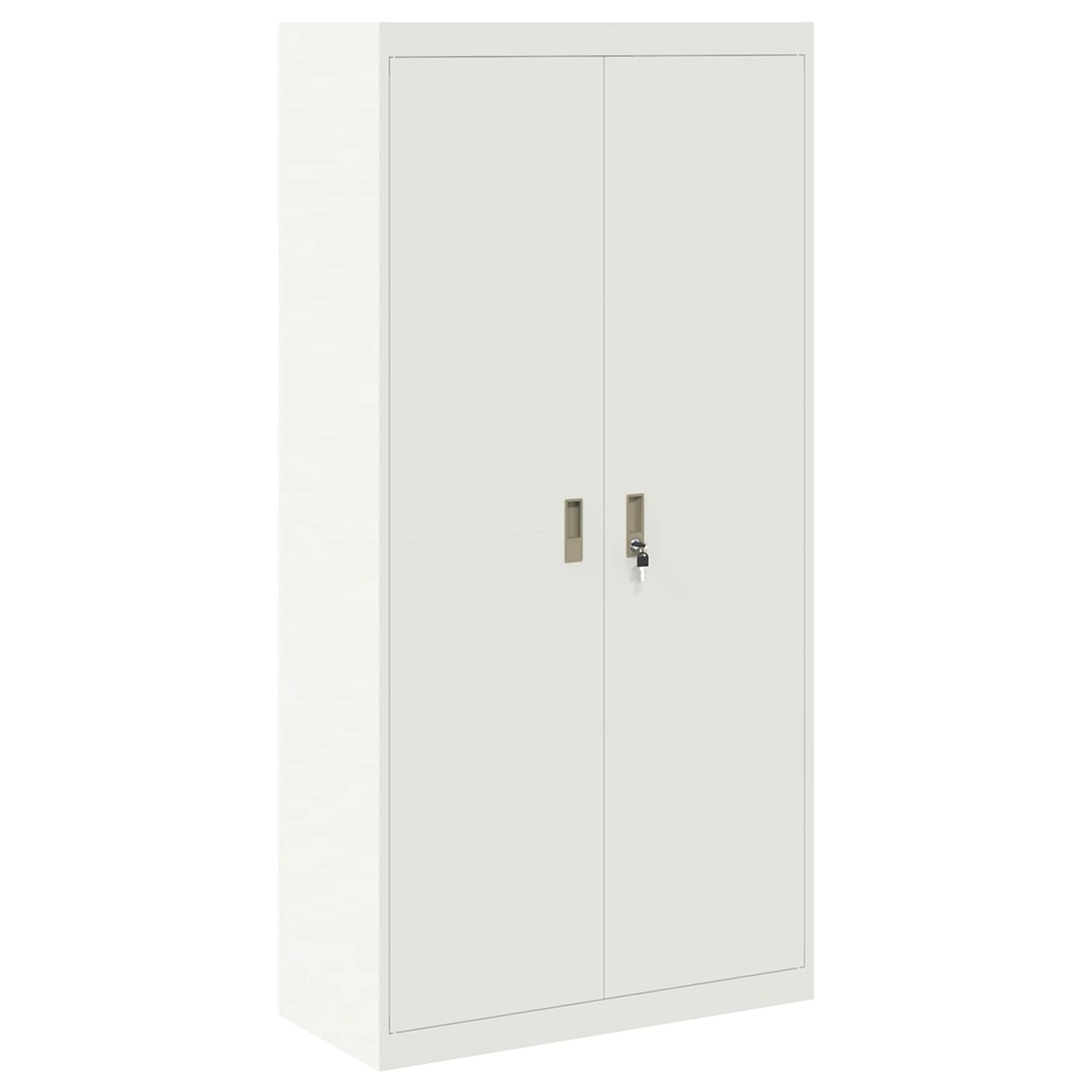Opbergkast 2 st Wit 90 x 40 x 220 cm Staal Vergrendelbaar