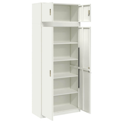 Opbergkast 2 st Wit 90 x 40 x 220 cm Staal Vergrendelbaar