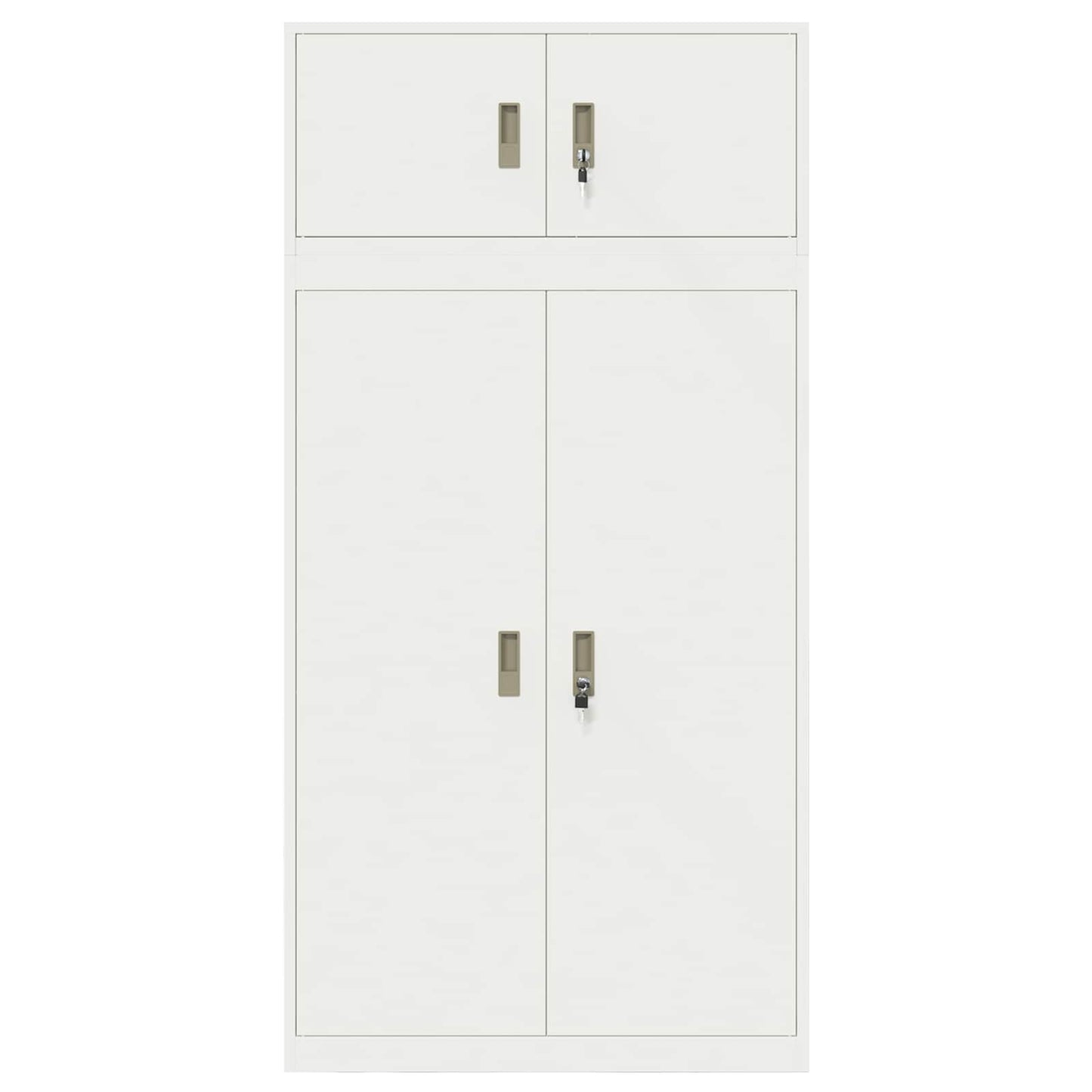 Opbergkast 2 st Wit 90 x 40 x 220 cm Staal Vergrendelbaar