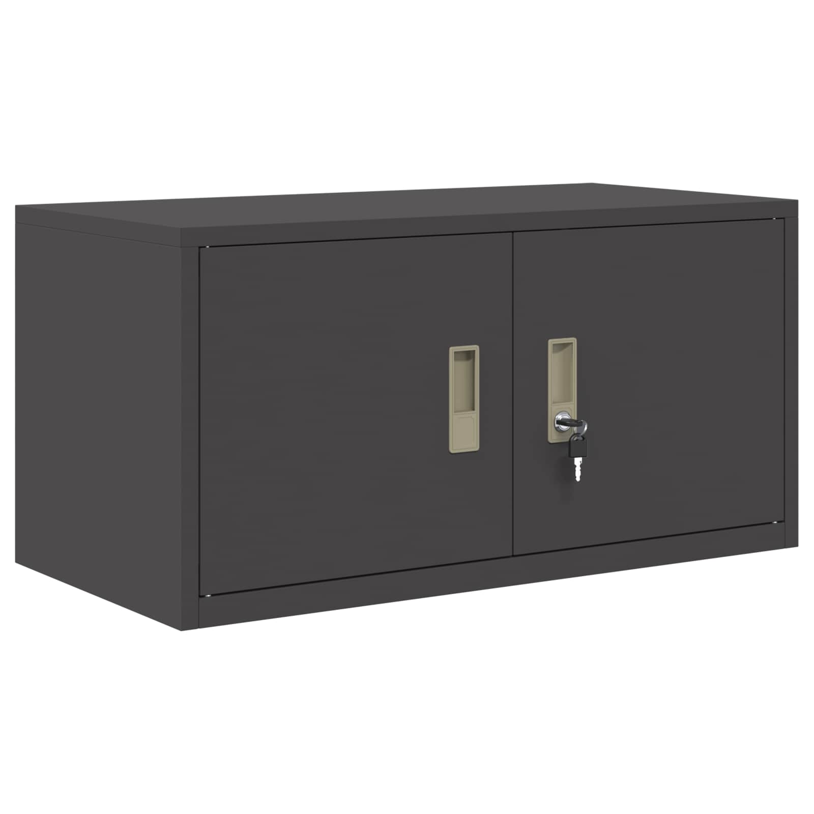 Opbergkast 2 st Zwart 80 x 40 x 130 cm Staal Vergrendelbaar