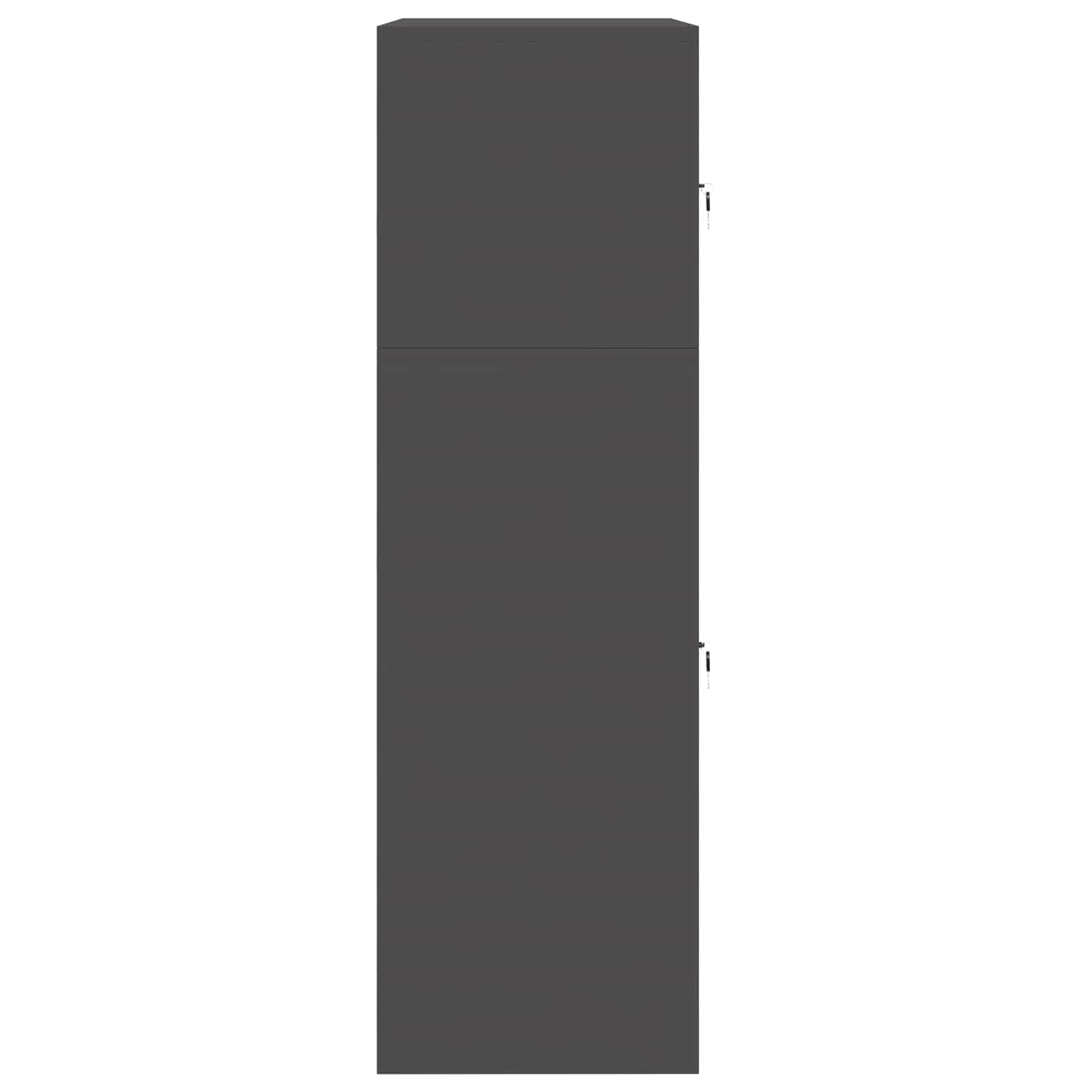 Opbergkast 2 st Zwart 80 x 40 x 130 cm Staal Vergrendelbaar