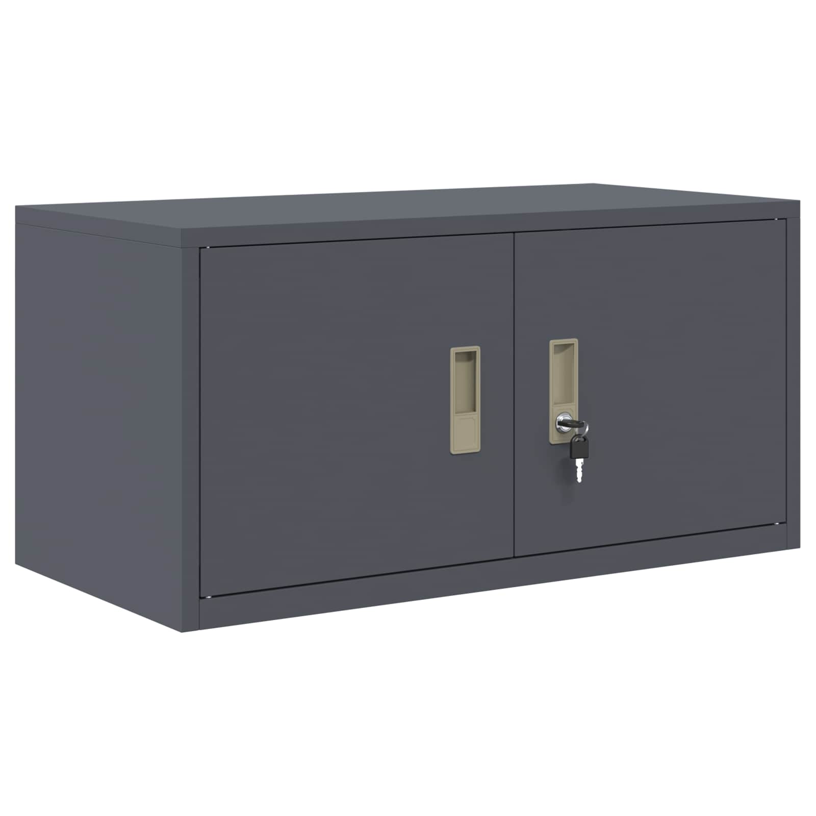 Opbergkast 2 st Antraciet 80 x 40 x 130 cm Staal Vergrendelbaar
