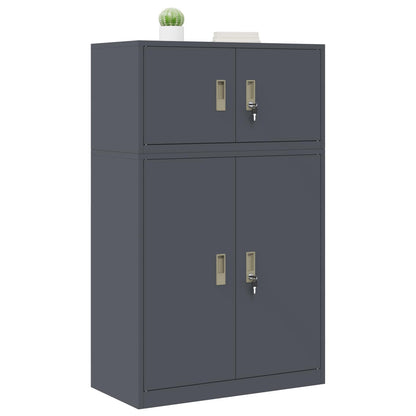 Opbergkast 2 st Antraciet 80 x 40 x 130 cm Staal Vergrendelbaar