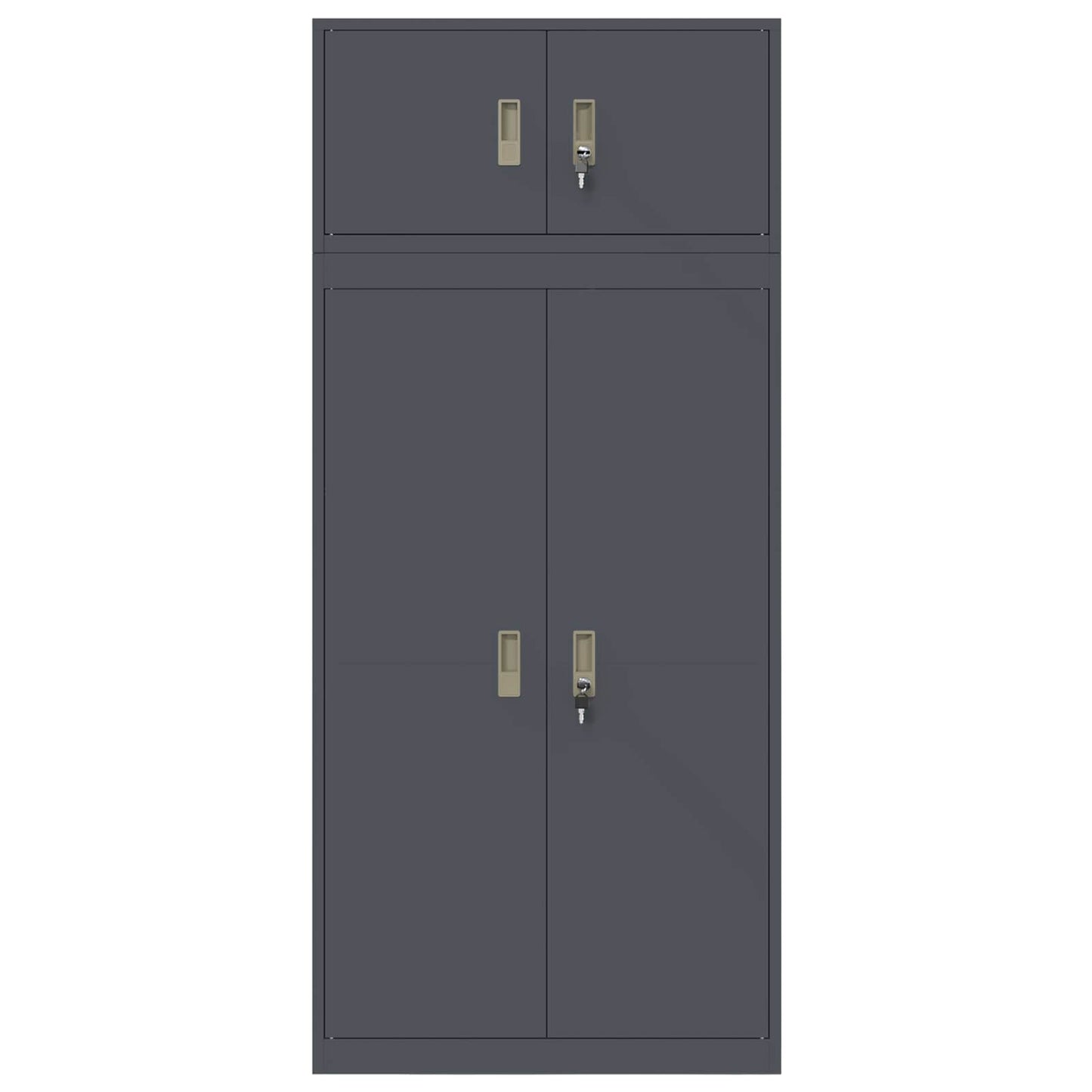 Opbergkast 2 st Antraciet 80 x 40 x 180 cm Staal Vergrendelbaar