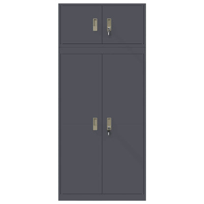 Opbergkast 2 st Antraciet 80 x 40 x 180 cm Staal Vergrendelbaar