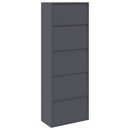 Opbergkast 2 st Antraciet 80 x 40 x 220 cm Staal Vergrendelbaar