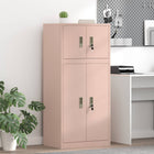Opbergkast 2 st Roze 60 x 40 x 130 cm Staal Vergrendelbaar