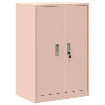 Opbergkast 2 st Roze 60 x 40 x 130 cm Staal Vergrendelbaar