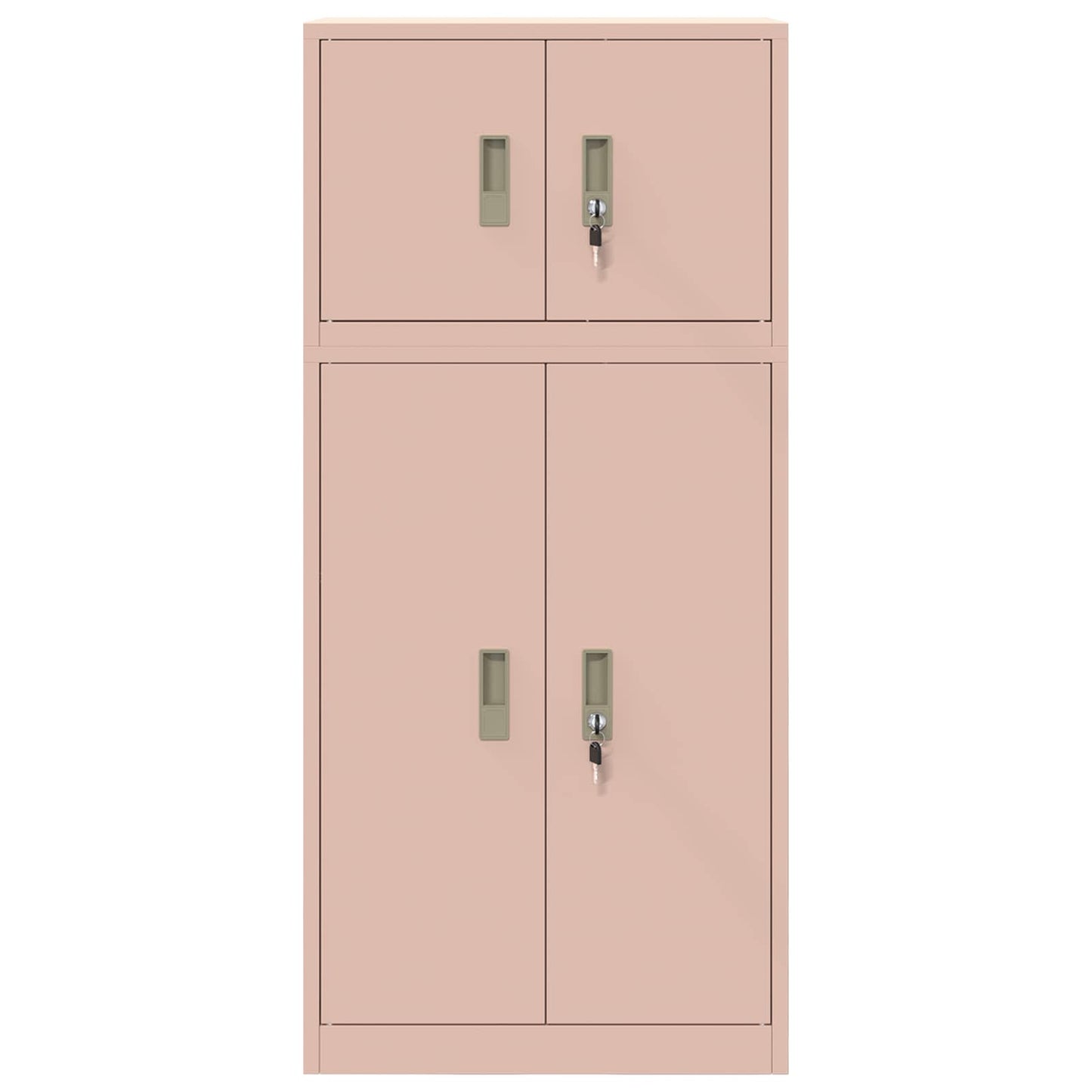 Opbergkast 2 st Roze 60 x 40 x 130 cm Staal Vergrendelbaar