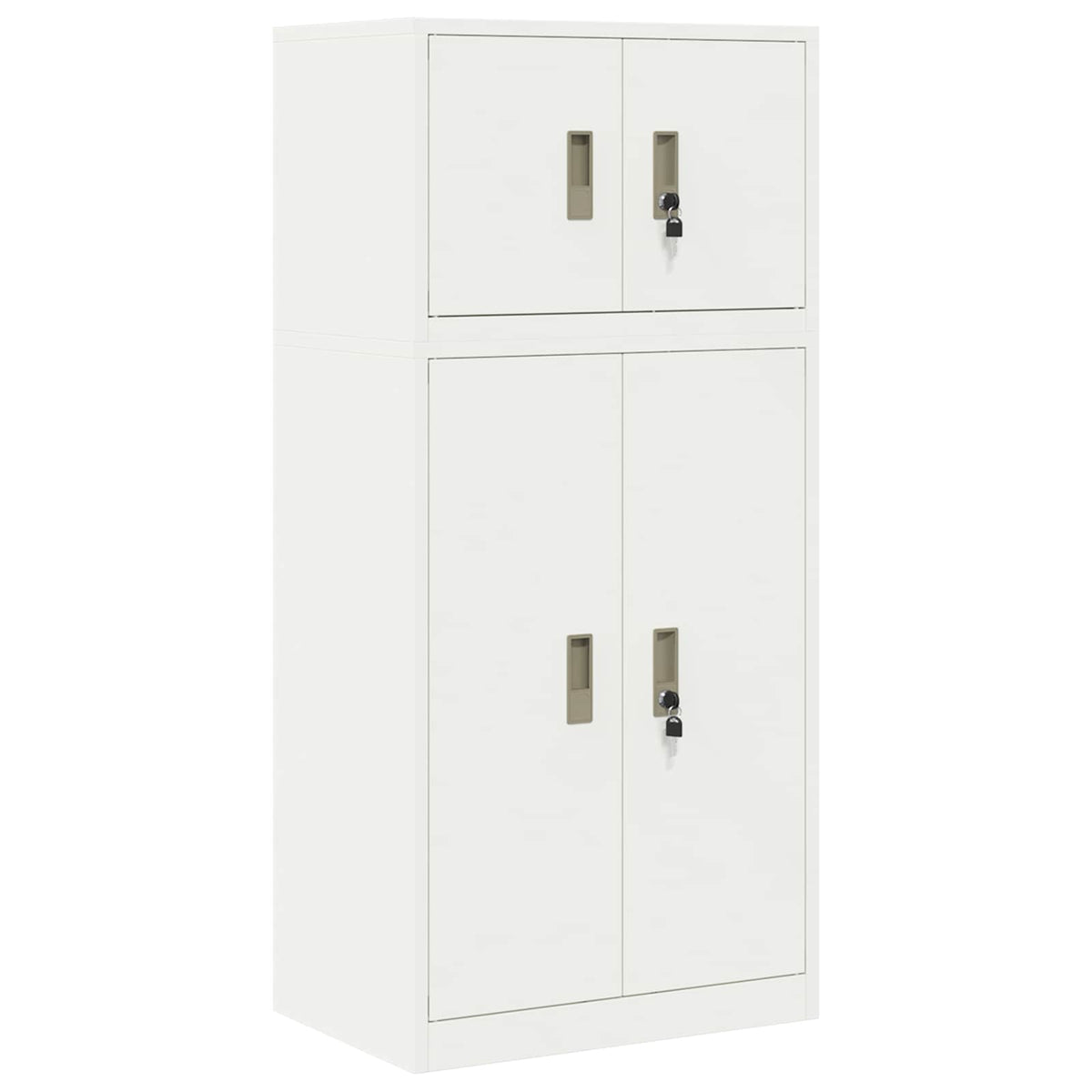 Opbergkast 2 st Wit 60 x 40 x 130 cm Staal Vergrendelbaar