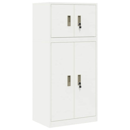Opbergkast 2 st Wit 60 x 40 x 130 cm Staal Vergrendelbaar