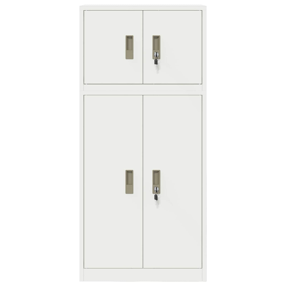 Opbergkast 2 st Wit 60 x 40 x 130 cm Staal Vergrendelbaar