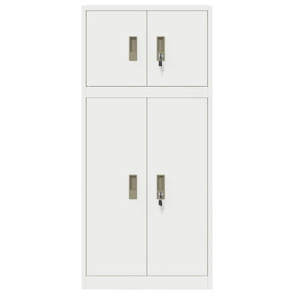Opbergkast 2 st Wit 60 x 40 x 130 cm Staal Vergrendelbaar
