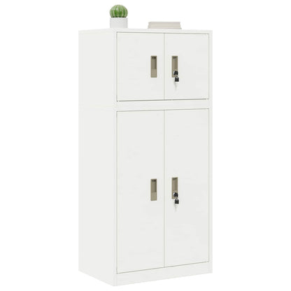 Opbergkast 2 st Wit 60 x 40 x 130 cm Staal Vergrendelbaar