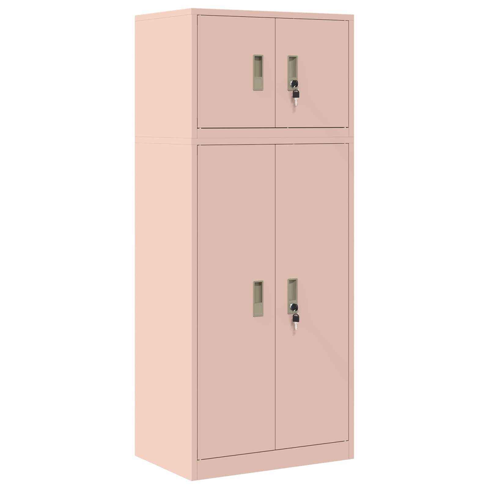 Opbergkast 2 st Roze 60 x 40 x 145 cm Staal Vergrendelbaar