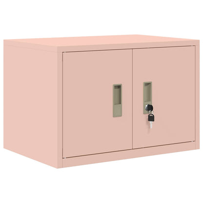 Opbergkast 2 st Roze 60 x 40 x 145 cm Staal Vergrendelbaar