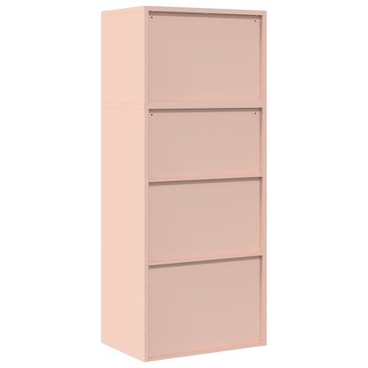 Opbergkast 2 st Roze 60 x 40 x 145 cm Staal Vergrendelbaar