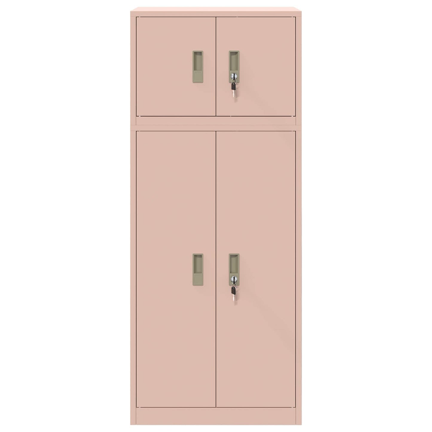 Opbergkast 2 st Roze 60 x 40 x 145 cm Staal Vergrendelbaar