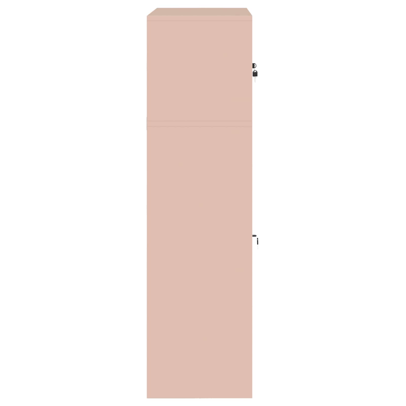 Opbergkast 2 st Roze 60 x 40 x 145 cm Staal Vergrendelbaar