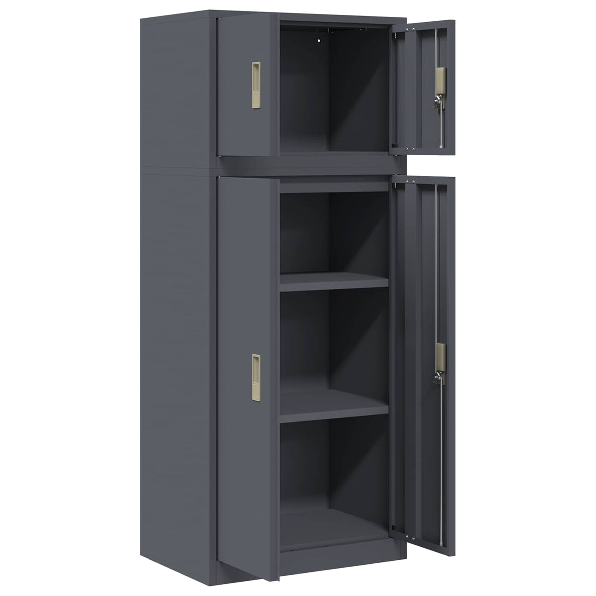 Opbergkast 2 st Antraciet 60 x 40 x 145 cm Staal Vergrendelbaar