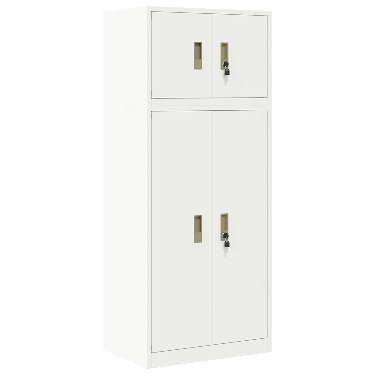 Opbergkast 2 st Wit 60 x 40 x 145 cm Staal Vergrendelbaar