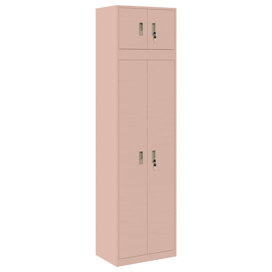 Opbergkast 2 st Roze 60 x 40 x 220 cm Staal Vergrendelbaar