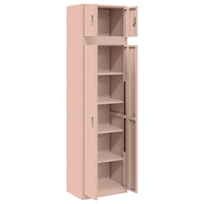 Opbergkast 2 st Roze 60 x 40 x 220 cm Staal Vergrendelbaar