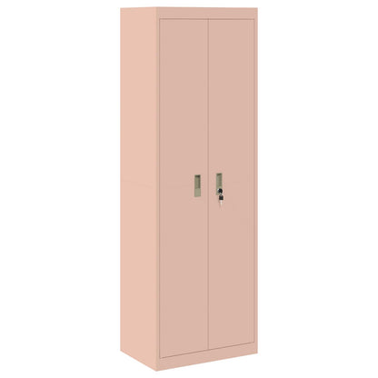 Opbergkast 2 st Roze 60 x 40 x 220 cm Staal Vergrendelbaar
