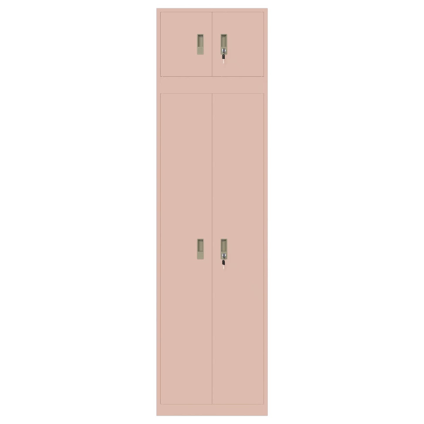Opbergkast 2 st Roze 60 x 40 x 220 cm Staal Vergrendelbaar