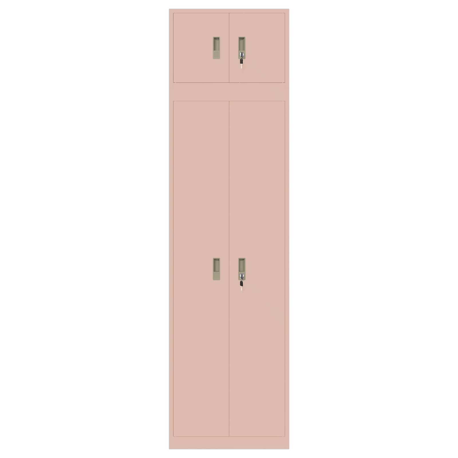 Opbergkast 2 st Roze 60 x 40 x 220 cm Staal Vergrendelbaar