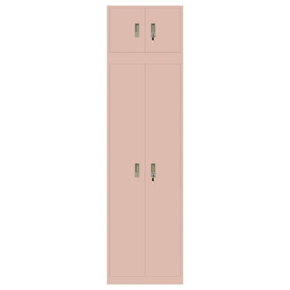 Opbergkast 2 st Roze 60 x 40 x 220 cm Staal Vergrendelbaar