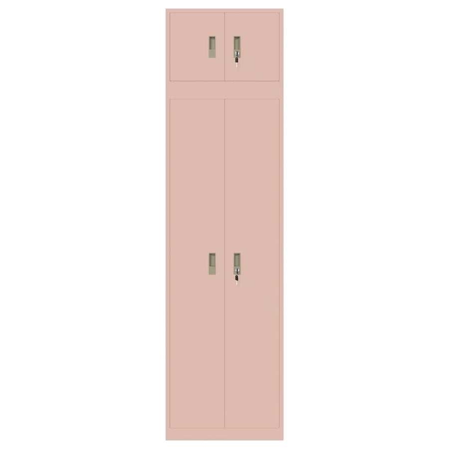 Opbergkast 2 st Roze 60 x 40 x 220 cm Staal Vergrendelbaar