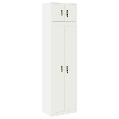 Opbergkast 2 st Wit 60 x 40 x 220 cm Staal Vergrendelbaar