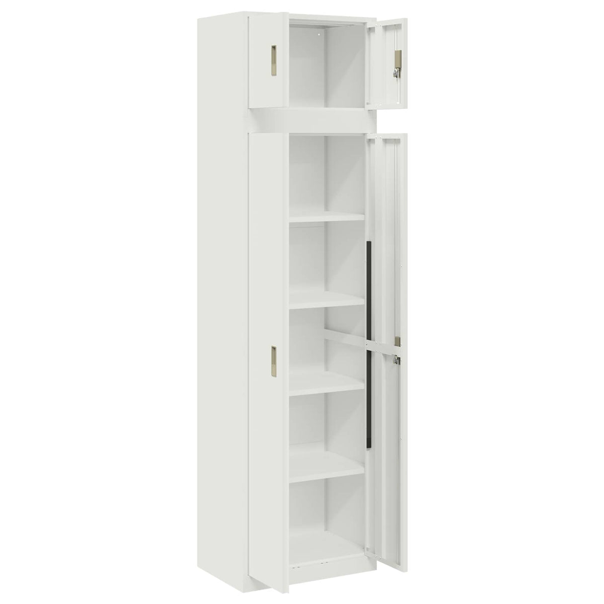 Opbergkast 2 st Wit 60 x 40 x 220 cm Staal Vergrendelbaar