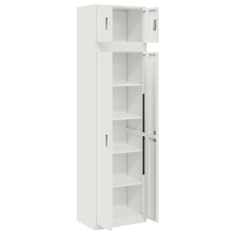 Opbergkast 2 st Wit 60 x 40 x 220 cm Staal Vergrendelbaar